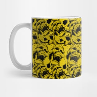 gothic skulls pattern for Halloween Mug